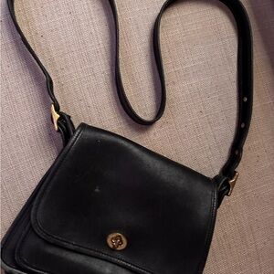Coach Black Leather Shoulder Bag
